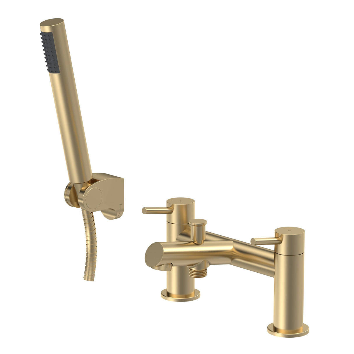 Round Minimalist Bath Shower Mixer Tap with Shower Kit - Choice of Finish