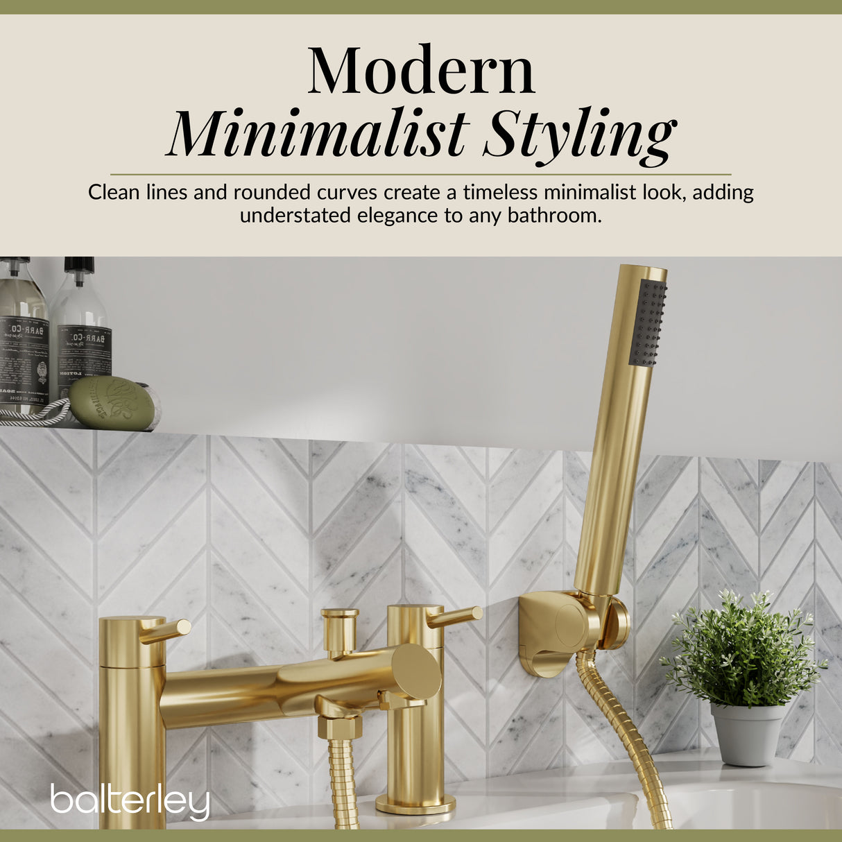 Round Minimalist Bath Shower Mixer Tap with Shower Kit - Choice of Finish