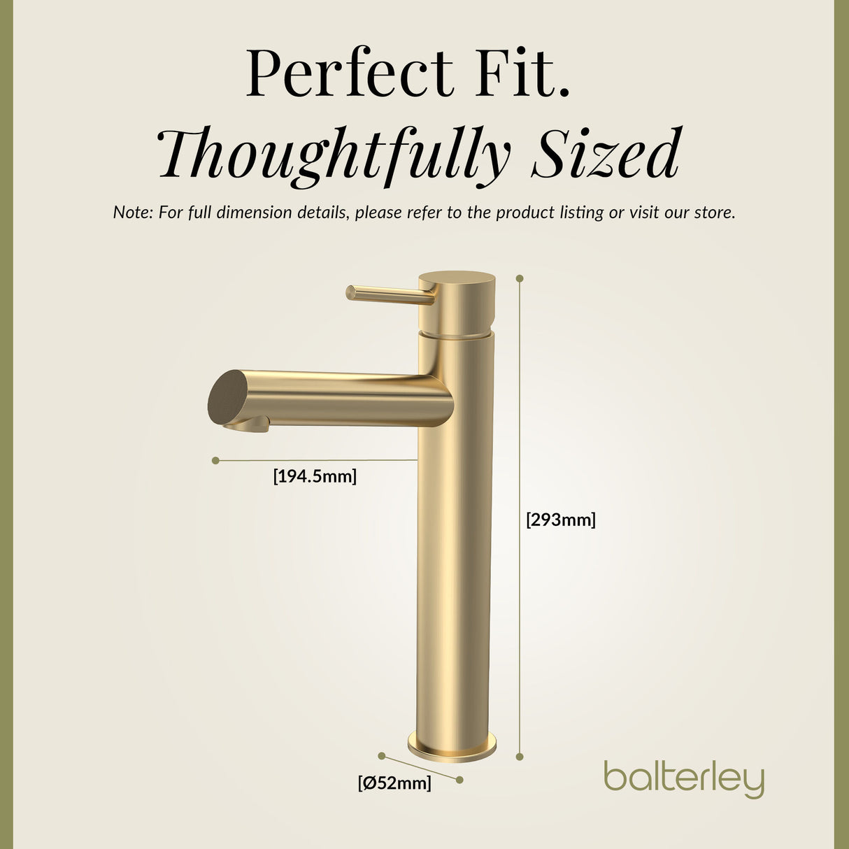 Minimalist Round Tall Mono Basin Mixer Tap - Choice of Finish