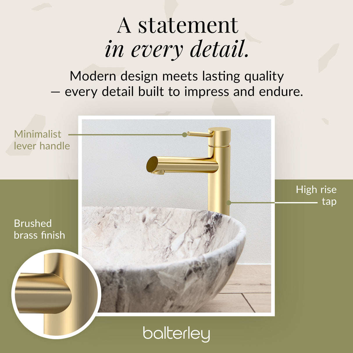 Minimalist Round Tall Mono Basin Mixer Tap - Choice of Finish