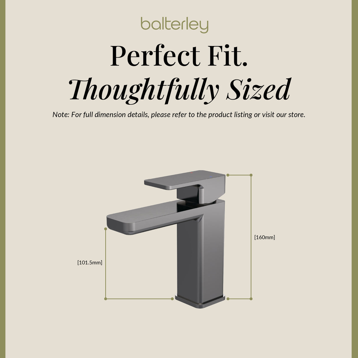 Square Mono Basin Mixer Tap with Push Button Waste – Choice of Finish
