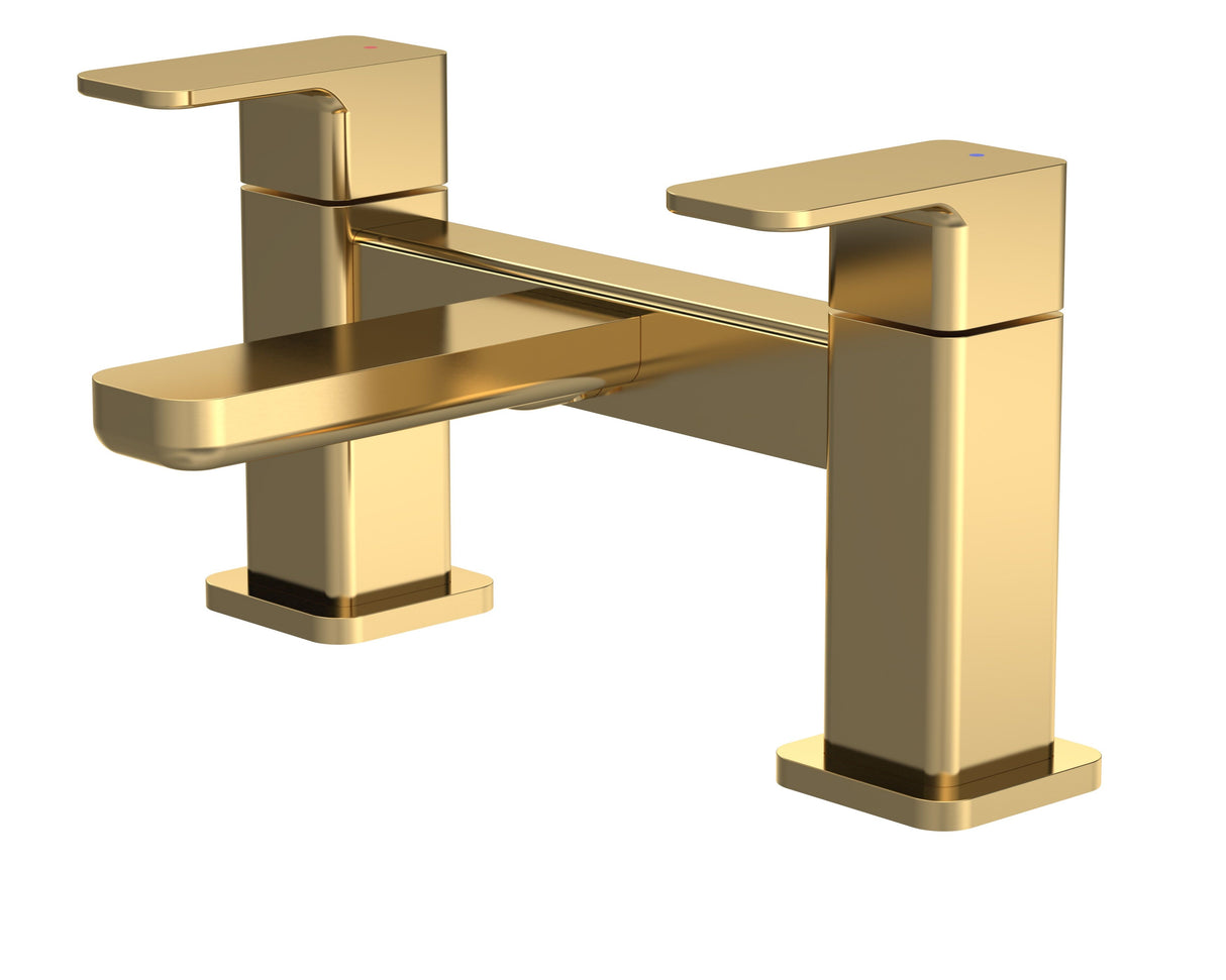 Dual Lever Square Deck Mounted Bath Filler Tap – Choice of Finish