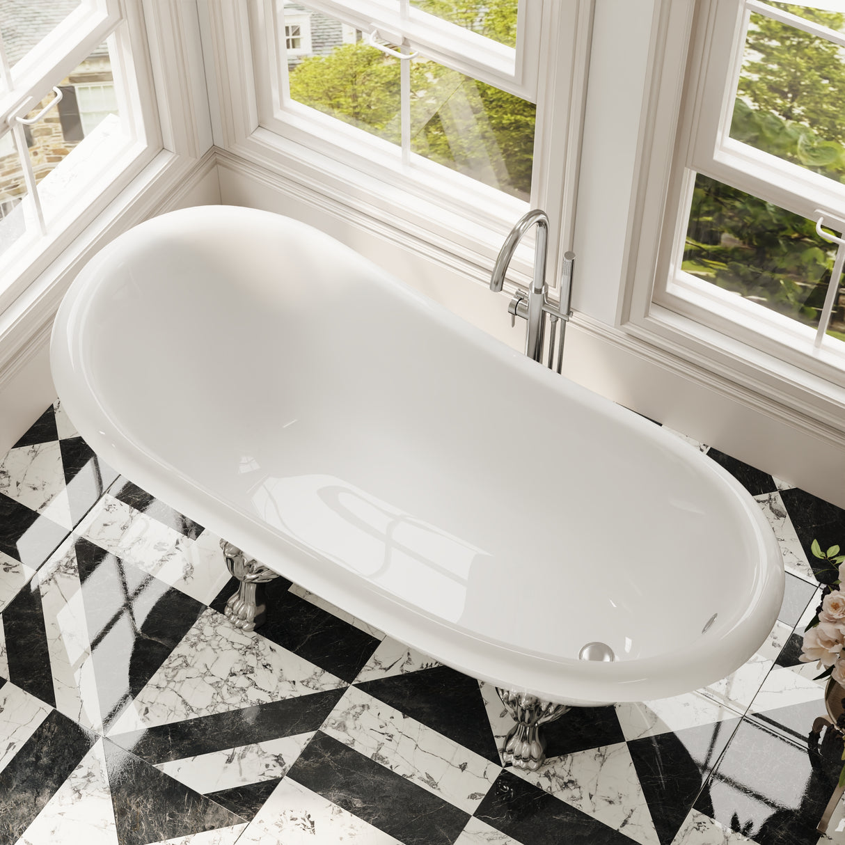 Traditional Rolltop Slipper Freestanding Bath & Feet from Balterley - Multiple Sizes Available