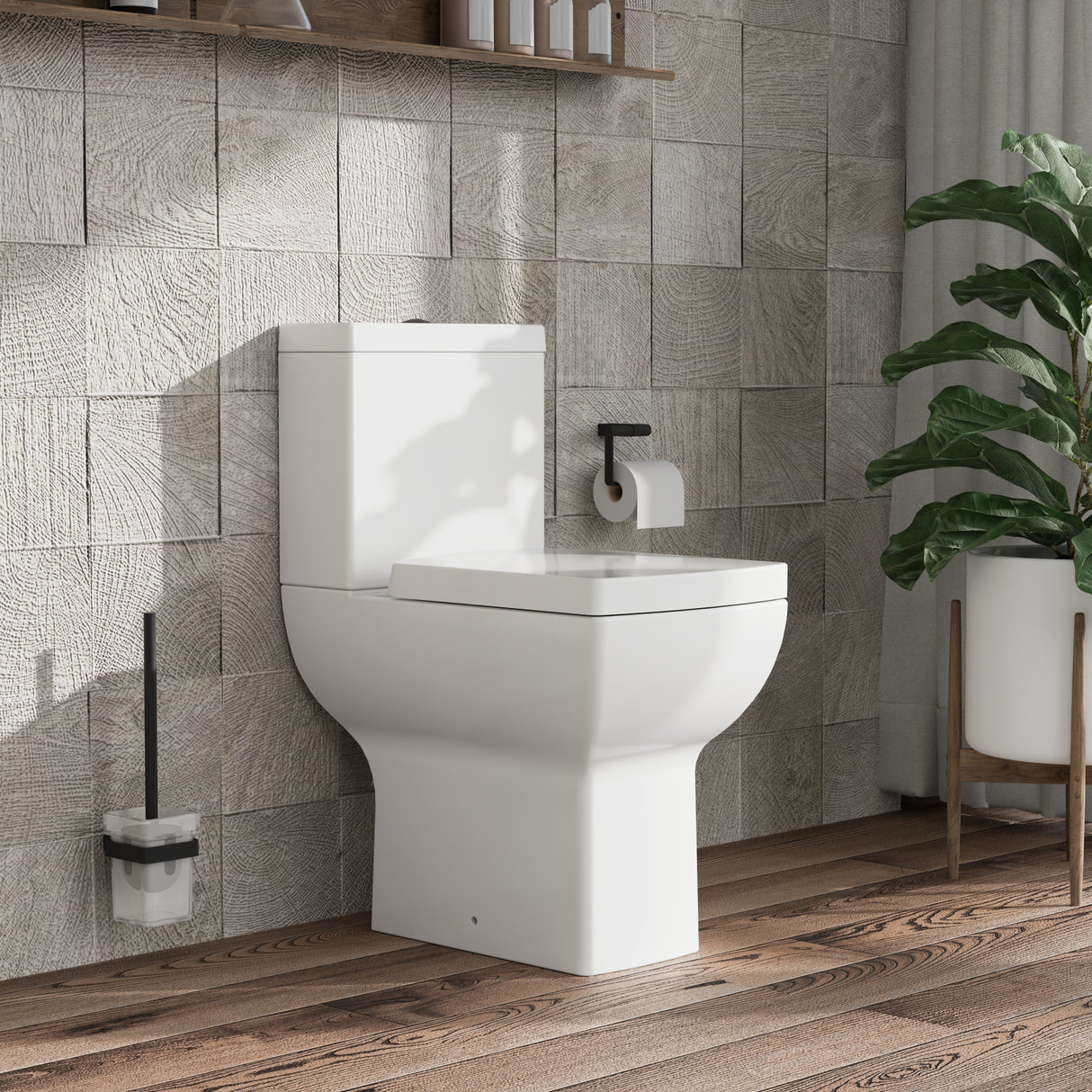 Comfort Height Close Coupled Toilet with Soft Close Seat – White