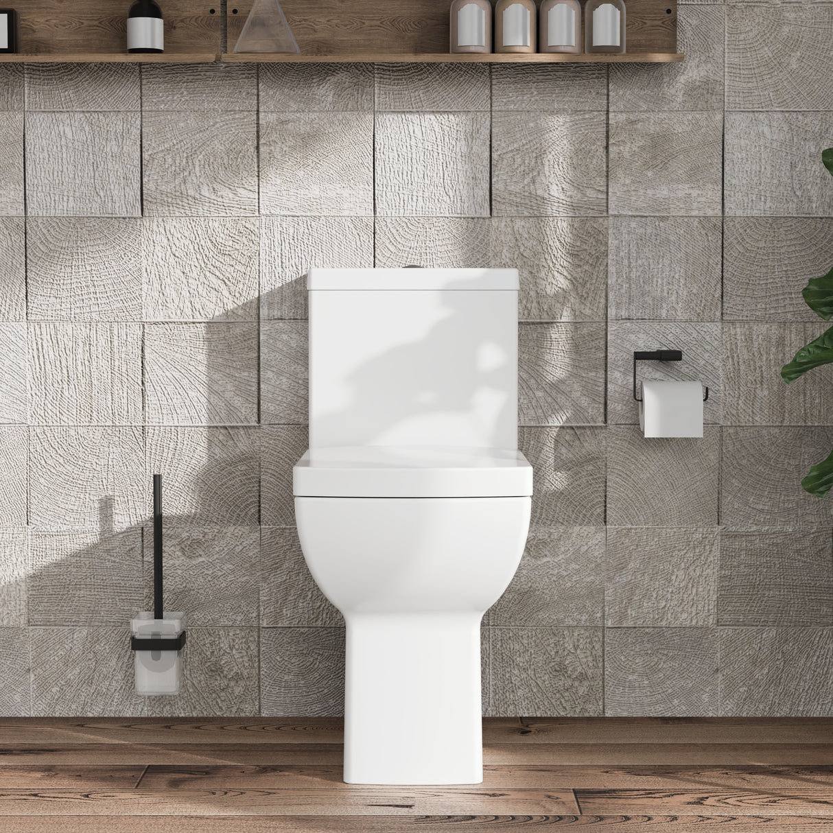 Comfort Height Close Coupled Toilet with Soft Close Seat – White