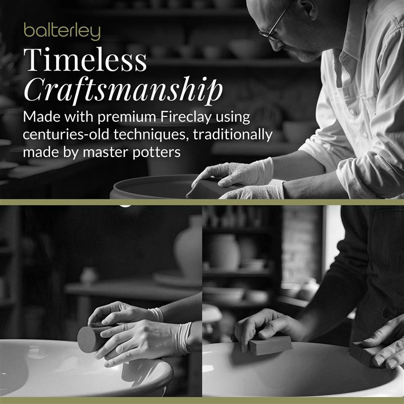 Single Bowl Fireclay Ceramic Inset Kitchen Sink & Drainer, Includes Compatible Waste, 1010mm