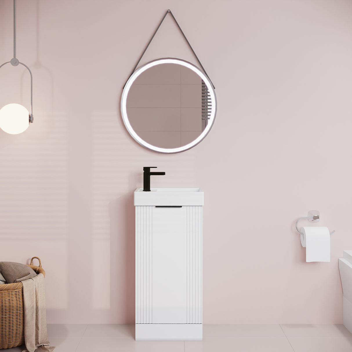 Retro Floor Standing Bathroom Cloakroom Vanity Basin Unit - Multiple Colours