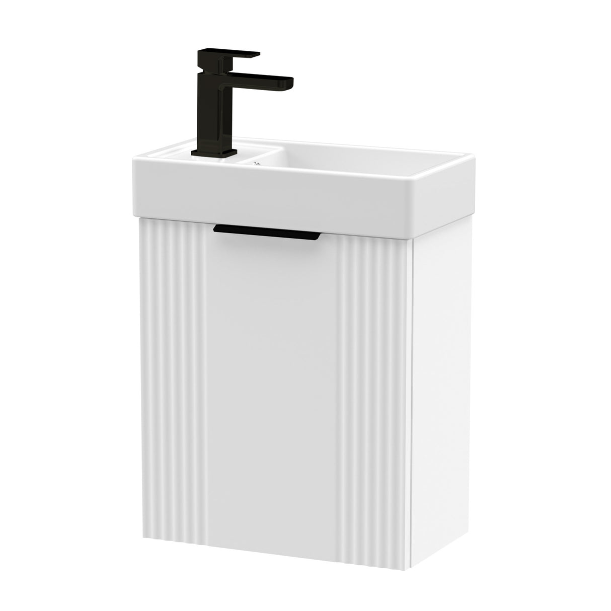 Retro Wall Hung Bathroom Cloakroom Vanity Basin Unit - Multiple Colours