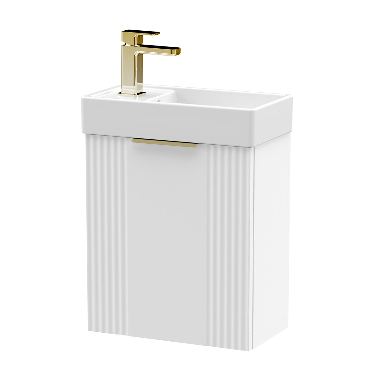 Retro Wall Hung Bathroom Cloakroom Vanity Basin Unit - Multiple Colours