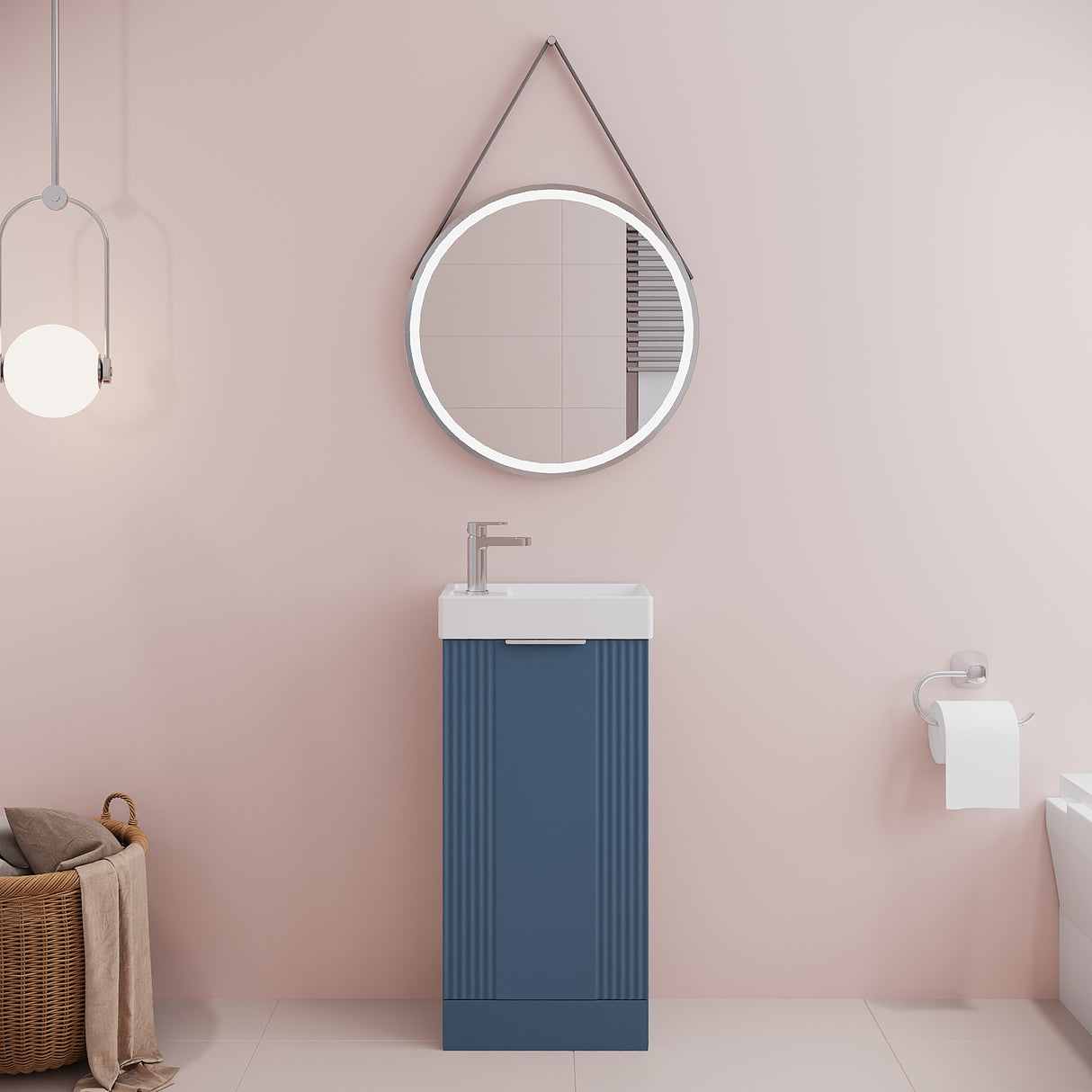 Retro Floor Standing Bathroom Cloakroom Vanity Basin Unit - Multiple Colours