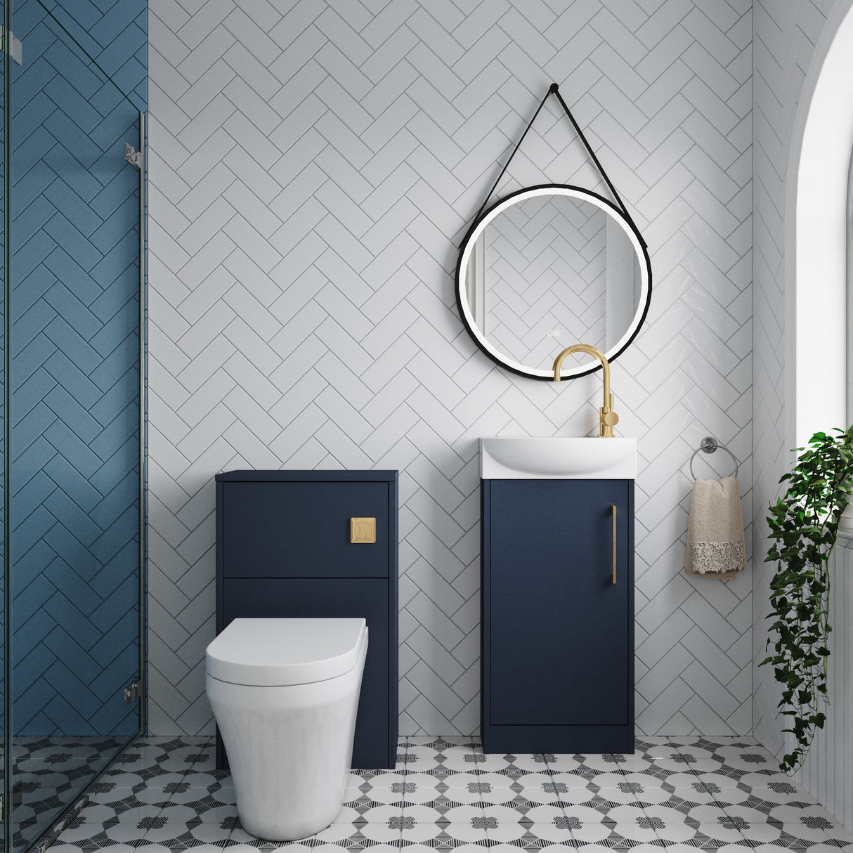 Power Floor Standing Cloakroom Bundle - Vanity, WC Unit, Toilet & Tap