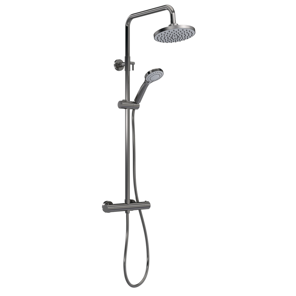 Round Thermostatic Shower Kit with Fixed Head & Adjustable Handset - Multiple Colours Available