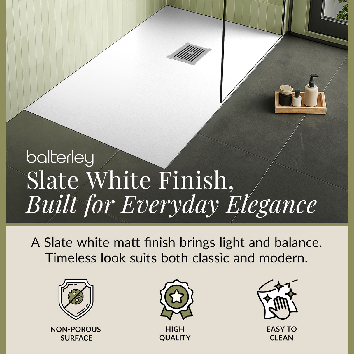 Premium Slimline Rectangular Shower Tray - Multiple Sizes and Finishes