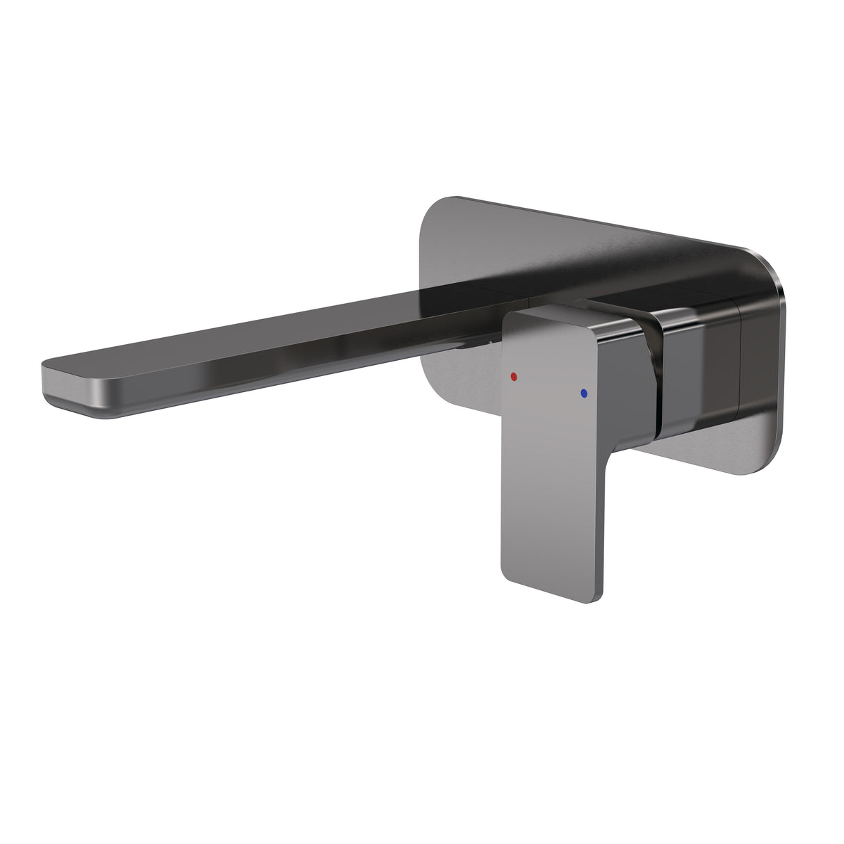 Contemporary Square Wall Mounted 2 Tap Hole Basin Mixer Tap - Choice of Finish