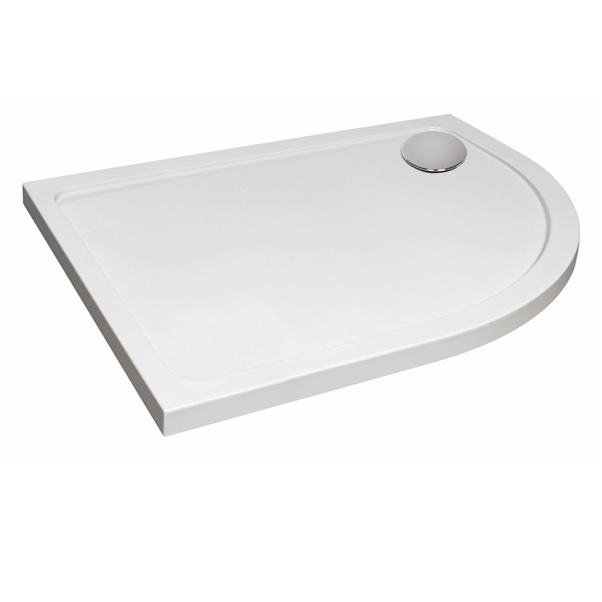 Bathroom Offset Quadrant Shower Tray, Anti-Slip, Choice of Size and Orientation
