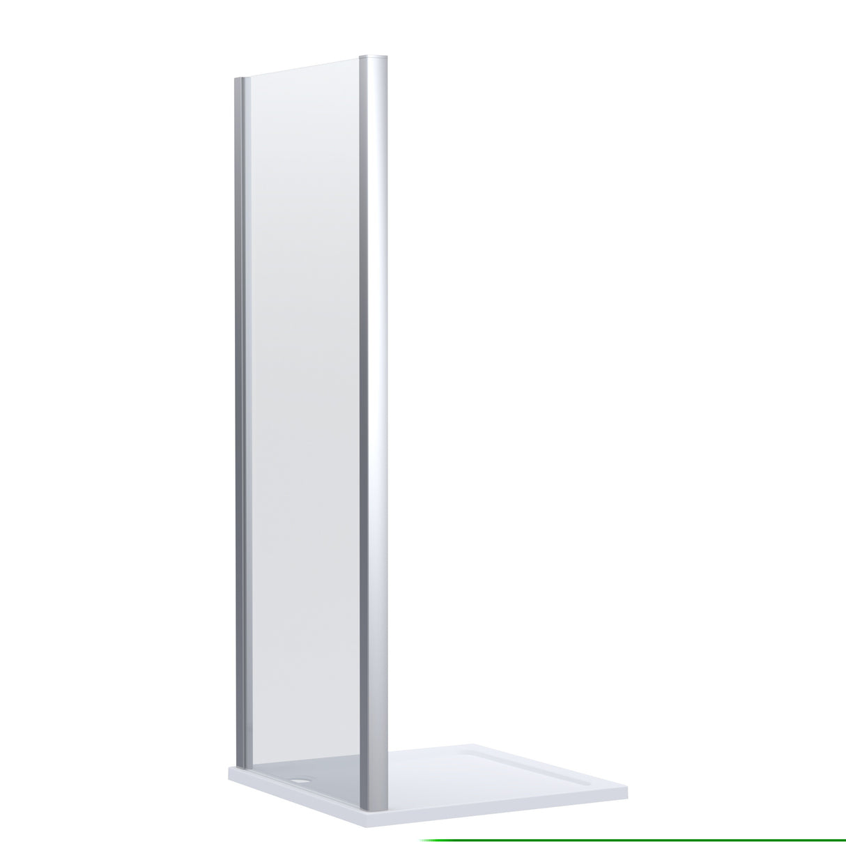 8mm Toughened Safety Glass Shower Side Panel - 1900mm Height - Choice of Size and Finish
