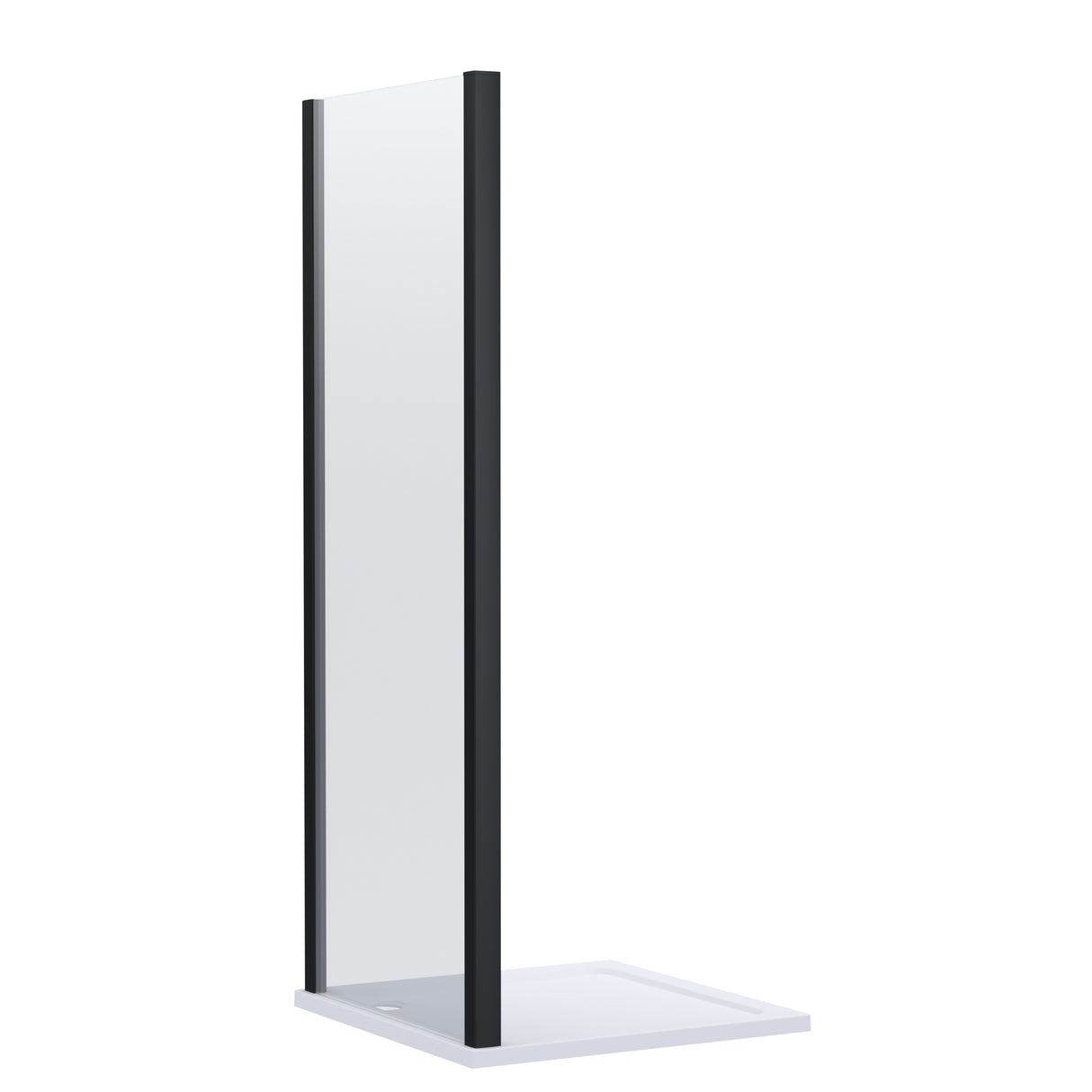 8mm Toughened Safety Glass Shower Side Panel - 1900mm Height - Choice of Size and Finish