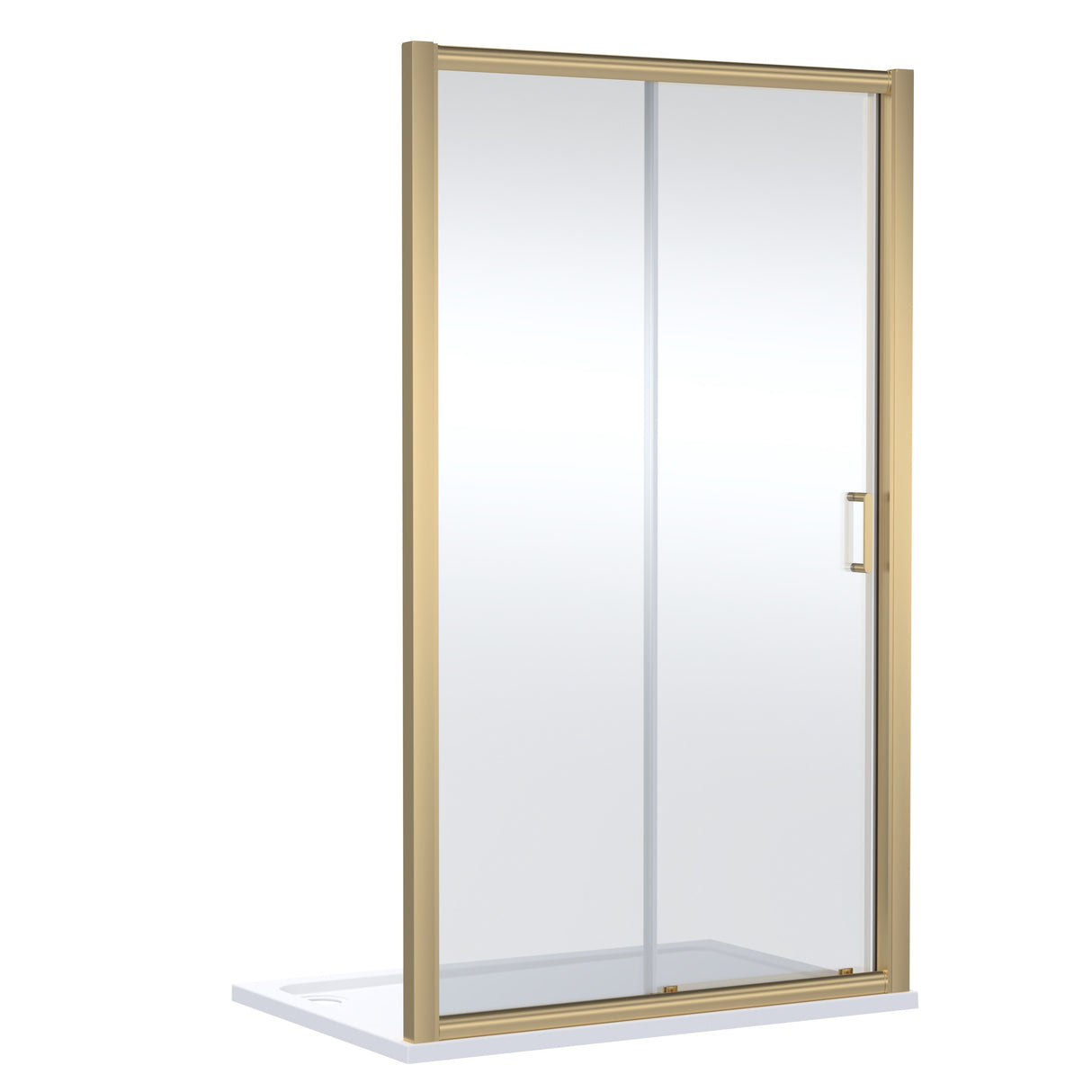 8mm Toughened Safety Glass Sliding Shower Door - 1900mm Height - Choice of Size and Finish
