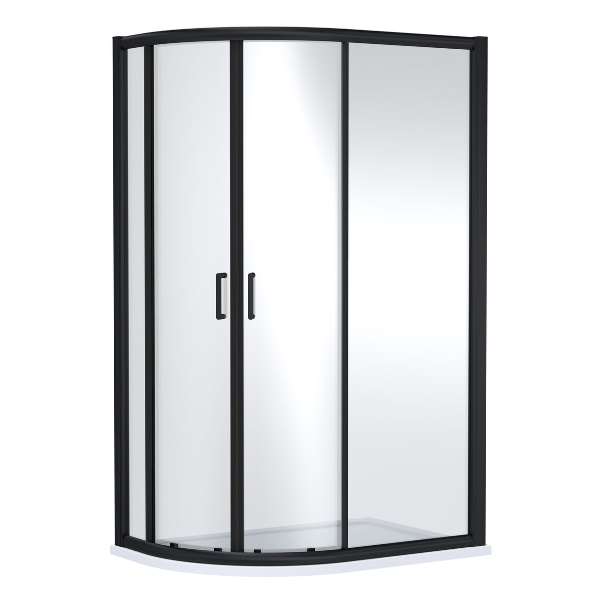 Contemporary 8mm Glass Offset Quadrant Shower Enclosure, H: 1900mm, Choice of Colour