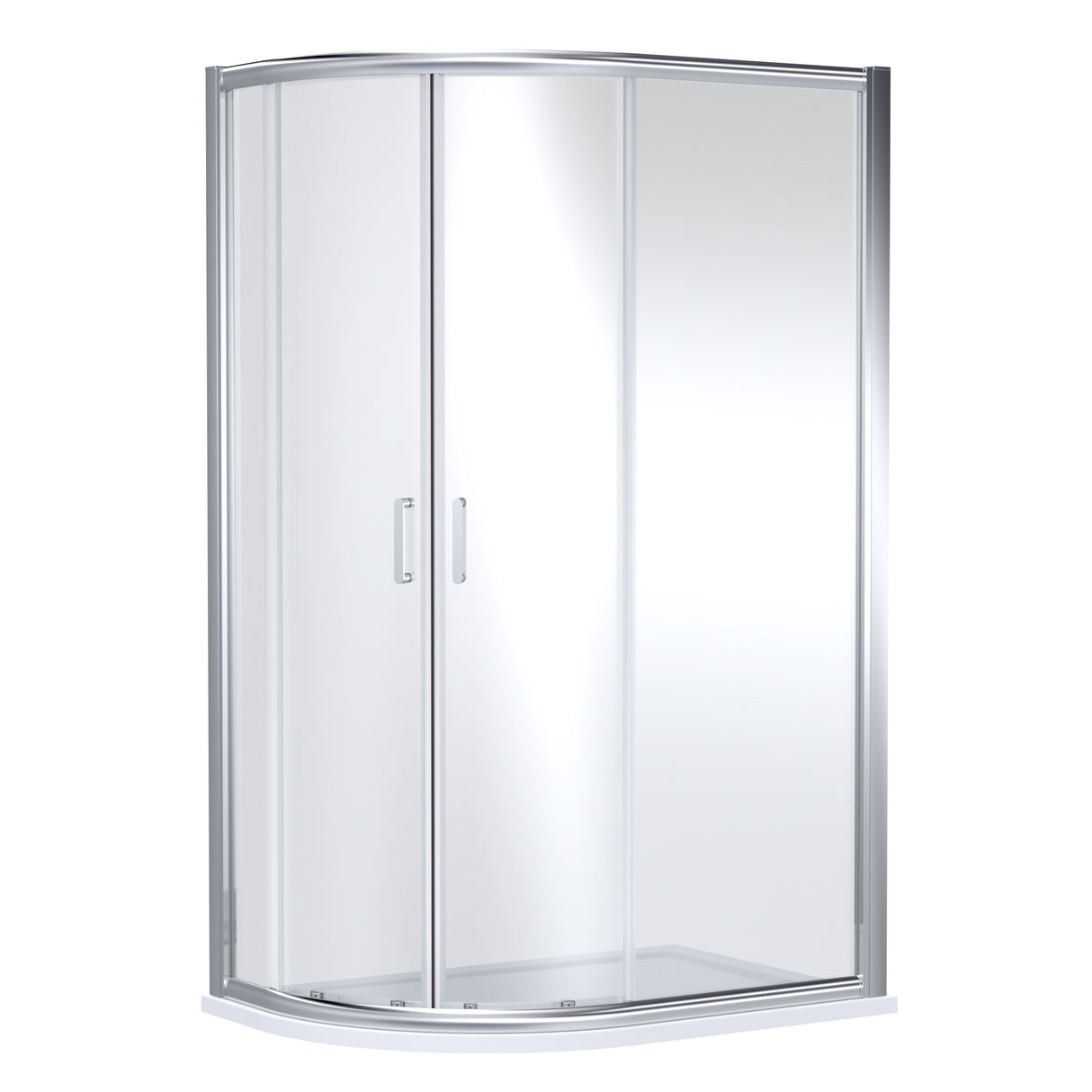 Contemporary 8mm Glass Offset Quadrant Shower Enclosure, H: 1900mm, Choice of Colour