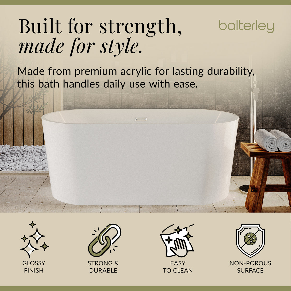 Freestanding Oval Bath by Balterley - Stunning Contemporary Bath available in a range of Sizes