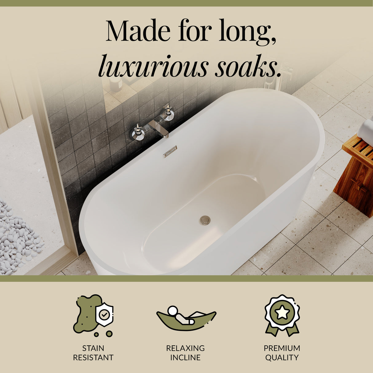 Freestanding Oval Bath by Balterley - Stunning Contemporary Bath available in a range of Sizes