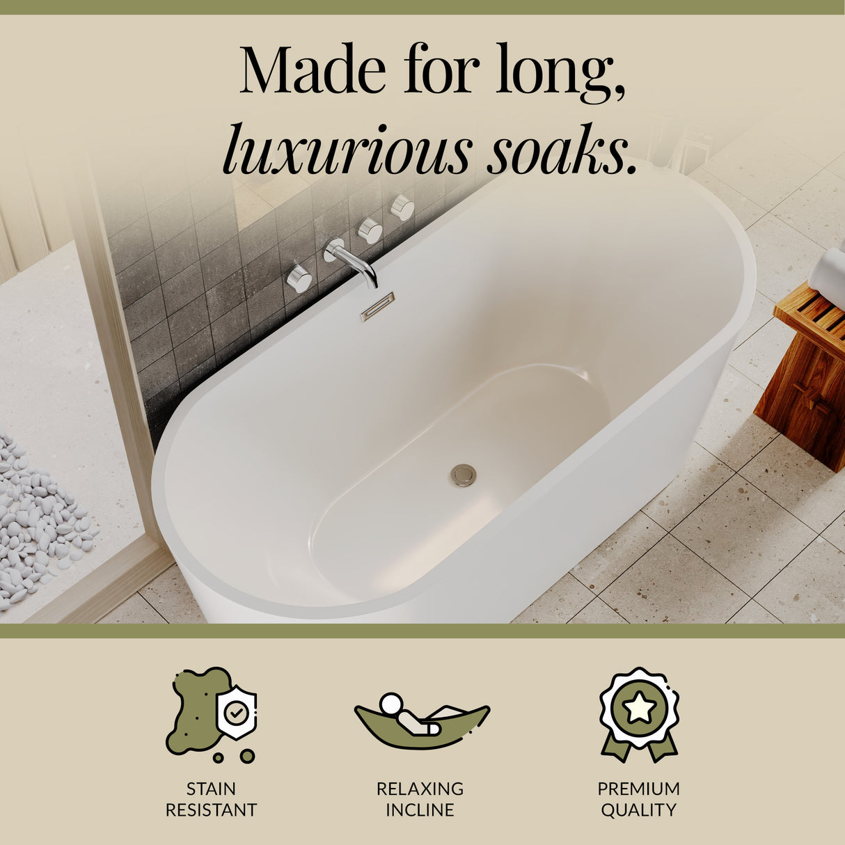 Freestanding Oval Bath by Balterley - Stunning Contemporary Bath available in a range of Sizes