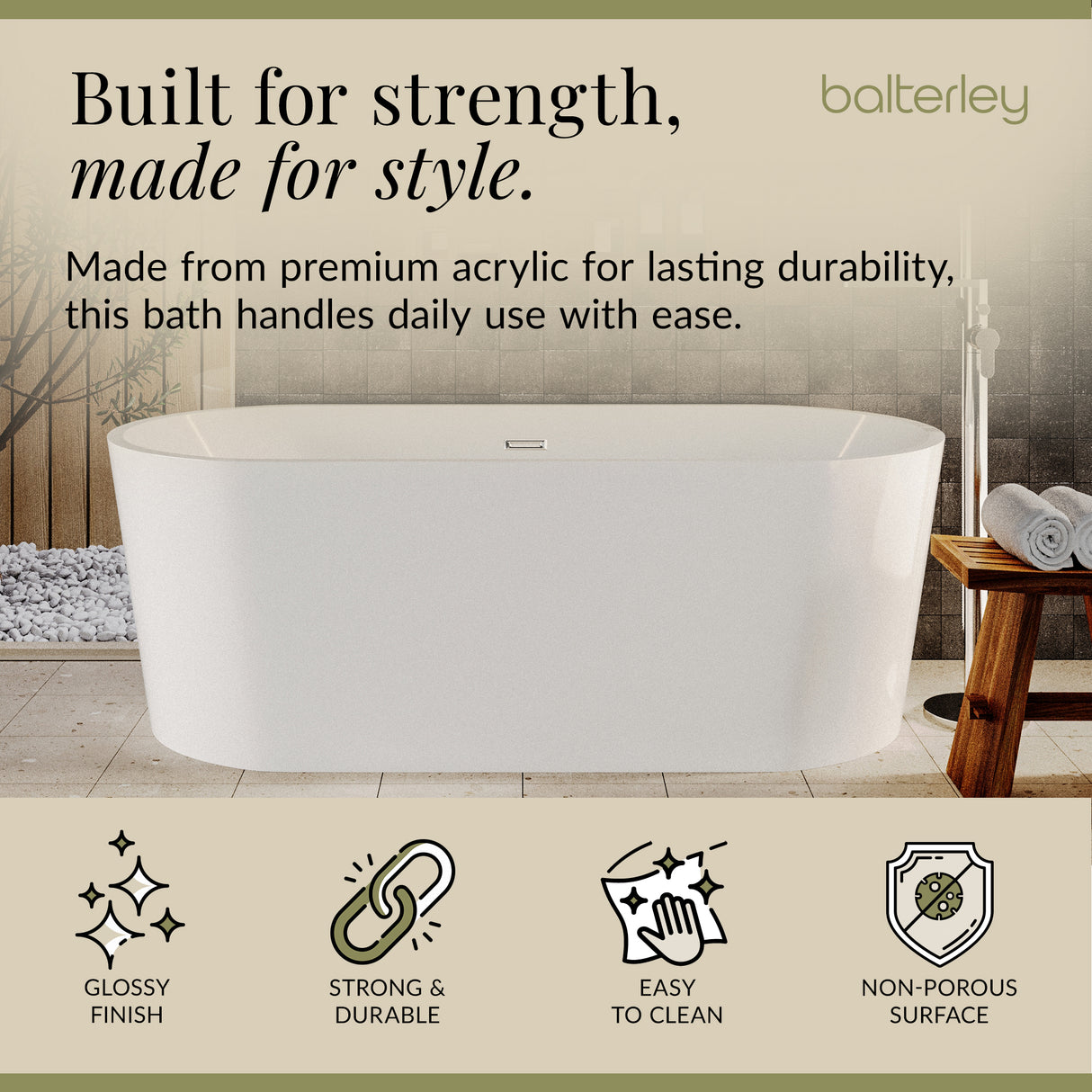 Freestanding Oval Bath by Balterley - Stunning Contemporary Bath available in a range of Sizes