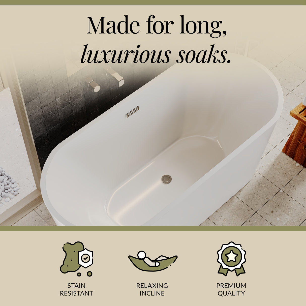 Freestanding Oval Bath by Balterley - Stunning Contemporary Bath available in a range of Sizes