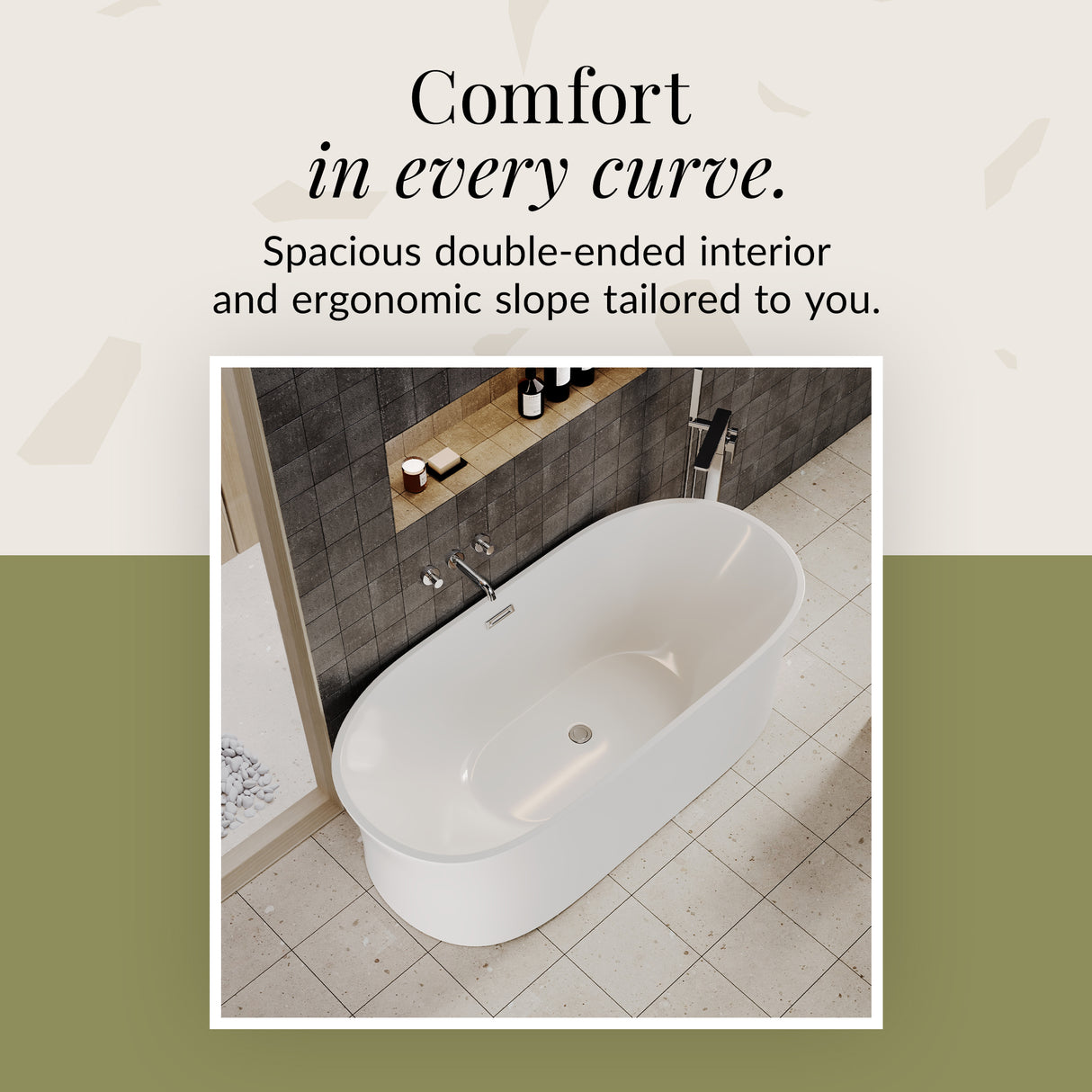 Contemporary White Curved Freestanding Bath from Balterley - Multiple Sizes Available