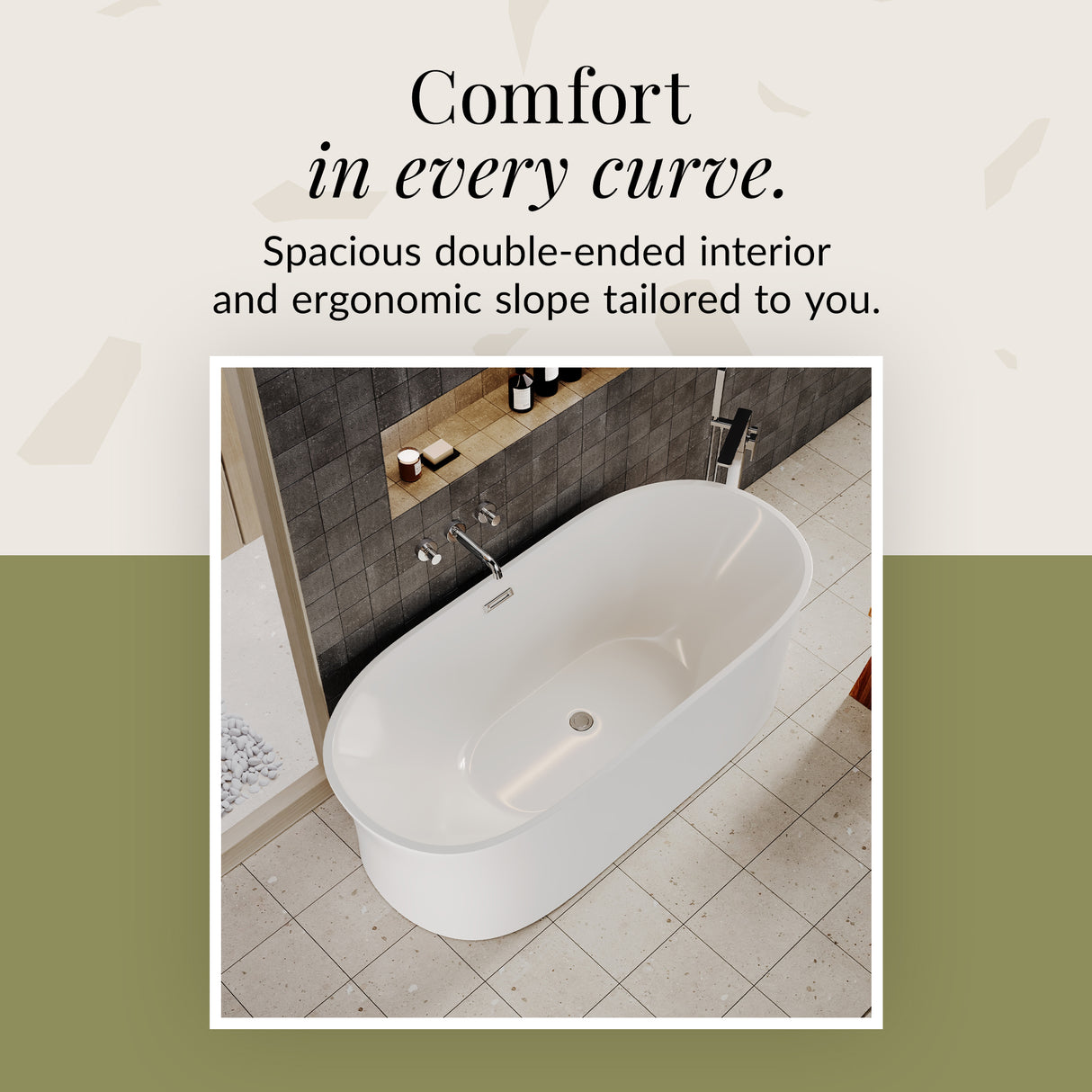 Contemporary White Curved Freestanding Bath from Balterley - Multiple Sizes Available