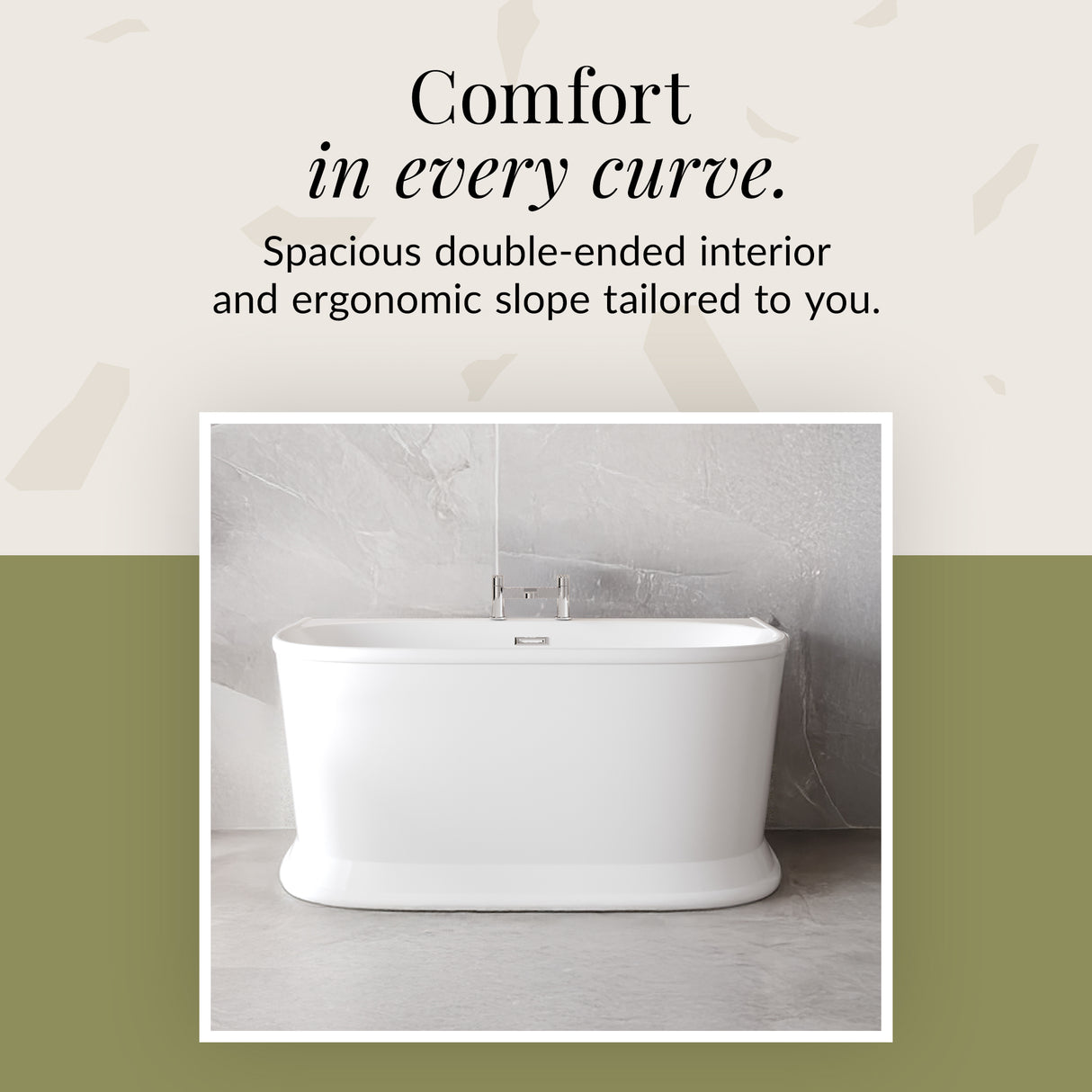 Contemporary Back To Wall Freestanding Bath from Balterley - Multiple Sizes Available