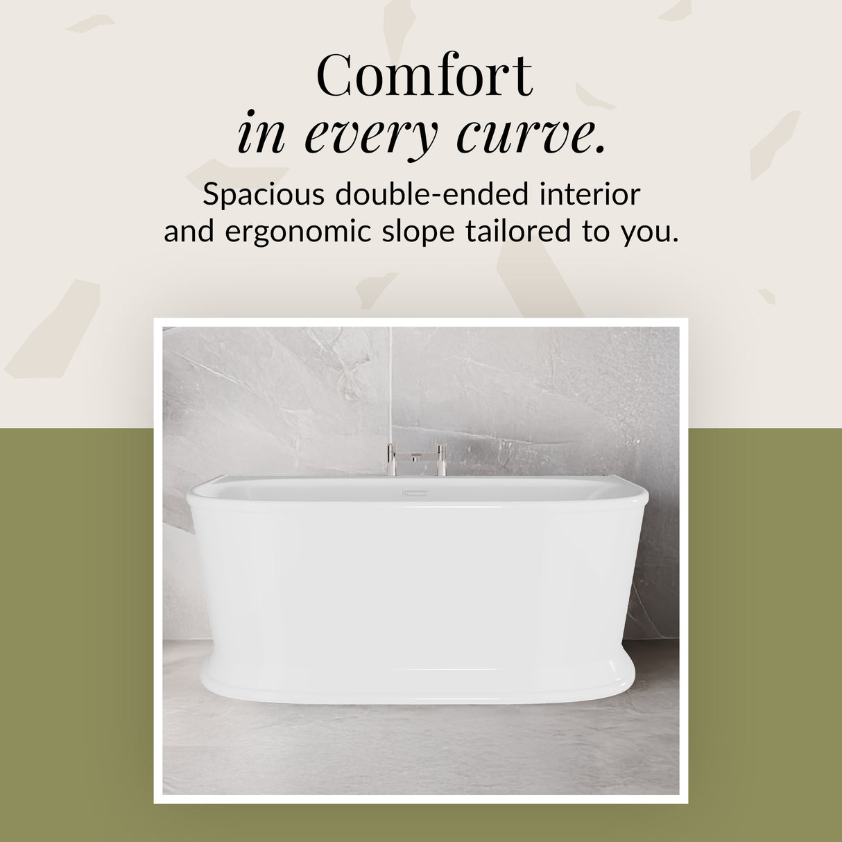 Contemporary Back To Wall Freestanding Bath from Balterley - Multiple Sizes Available