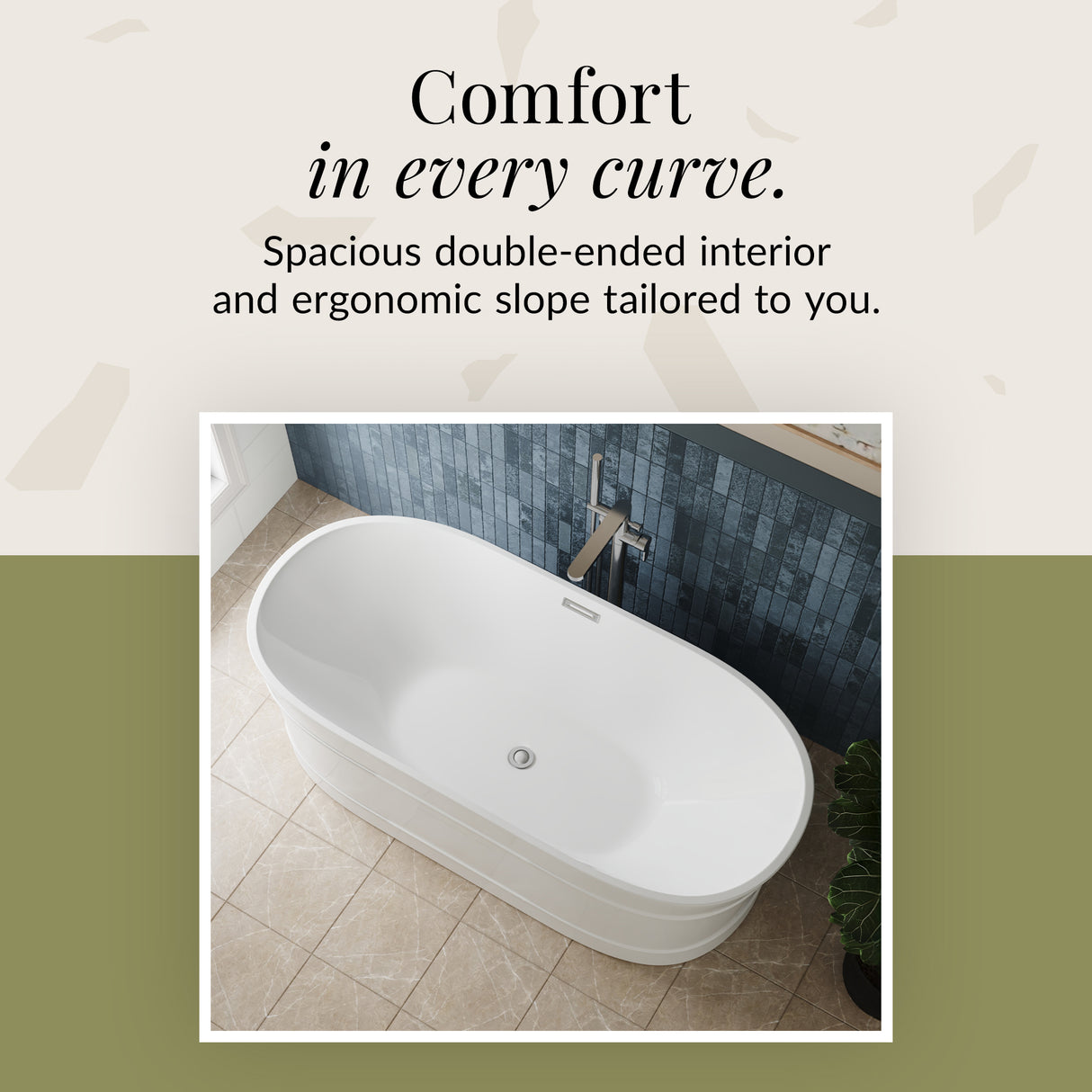 Elegant Oval Freestanding Bath with Layered Rim Design from Balterley - Multiple Sizes Available