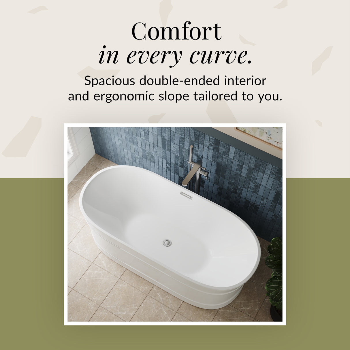 Elegant Oval Freestanding Bath with Layered Rim Design from Balterley - Multiple Sizes Available