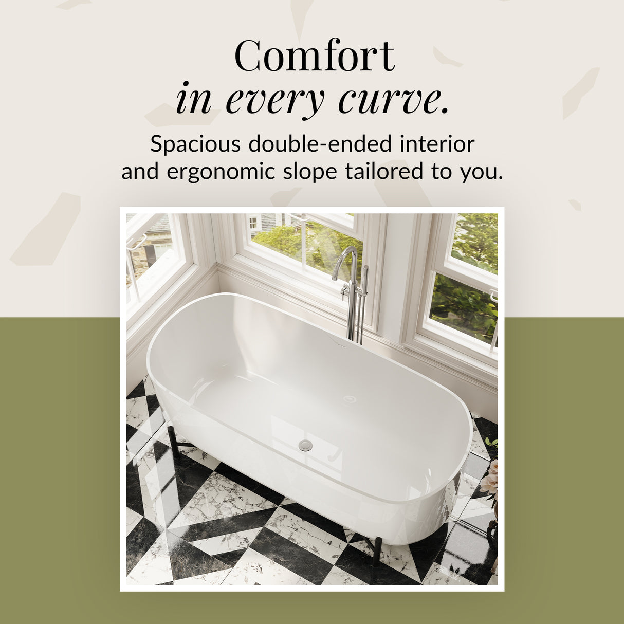 Contemporary Oval Freestanding Bath & Stand from Balterley - Multiple Sizes