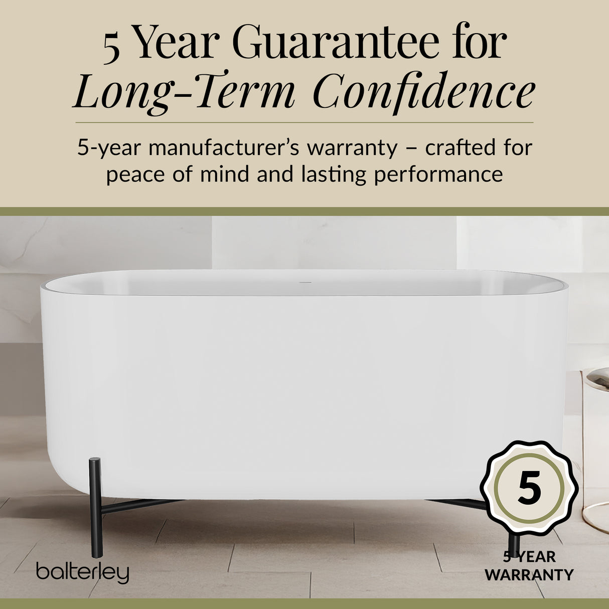 Contemporary Oval Freestanding Bath & Stand from Balterley - Multiple Sizes