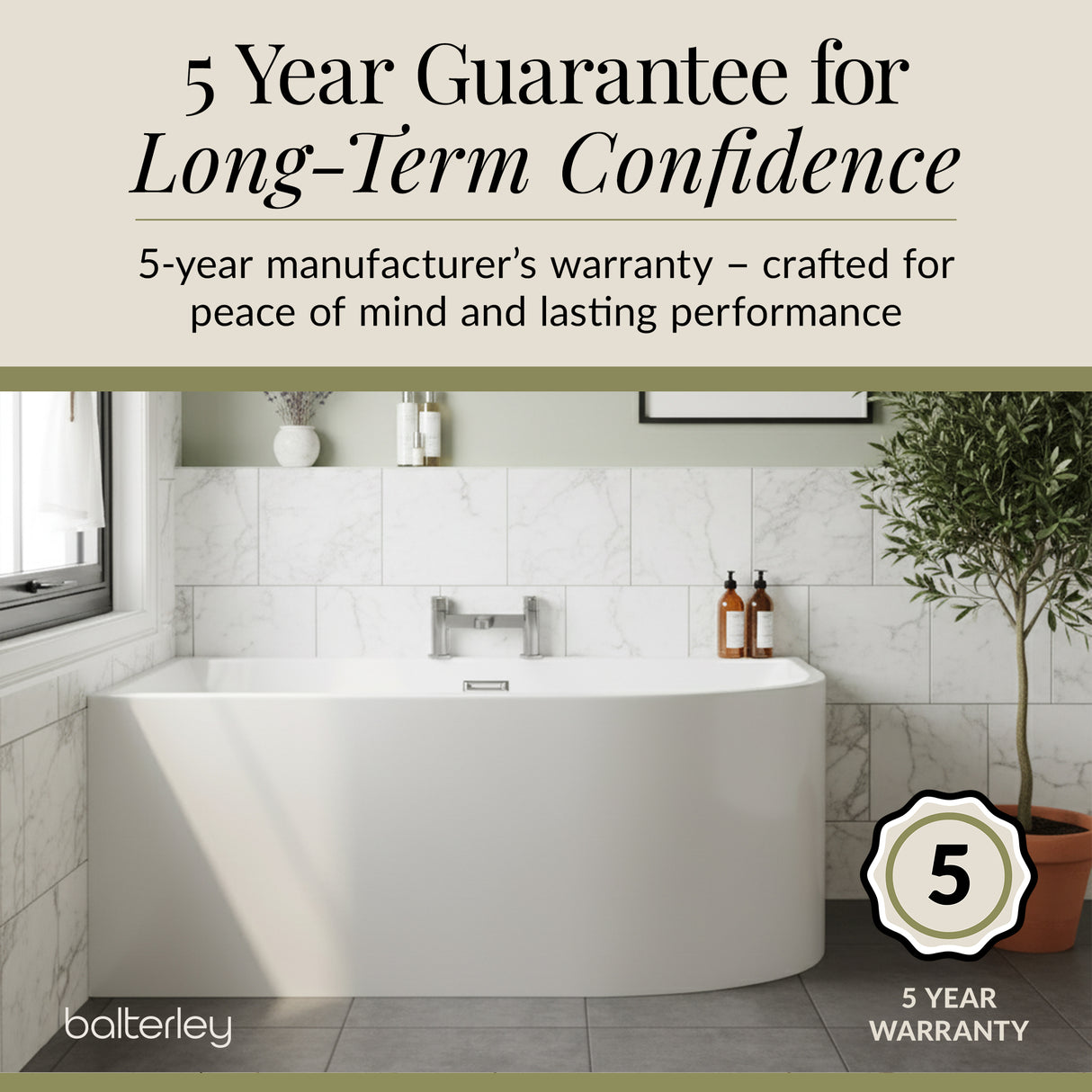 Contemporary Corner Freestanding Bath from Balterley, Left or Right Hand - Multiple Sizes Available