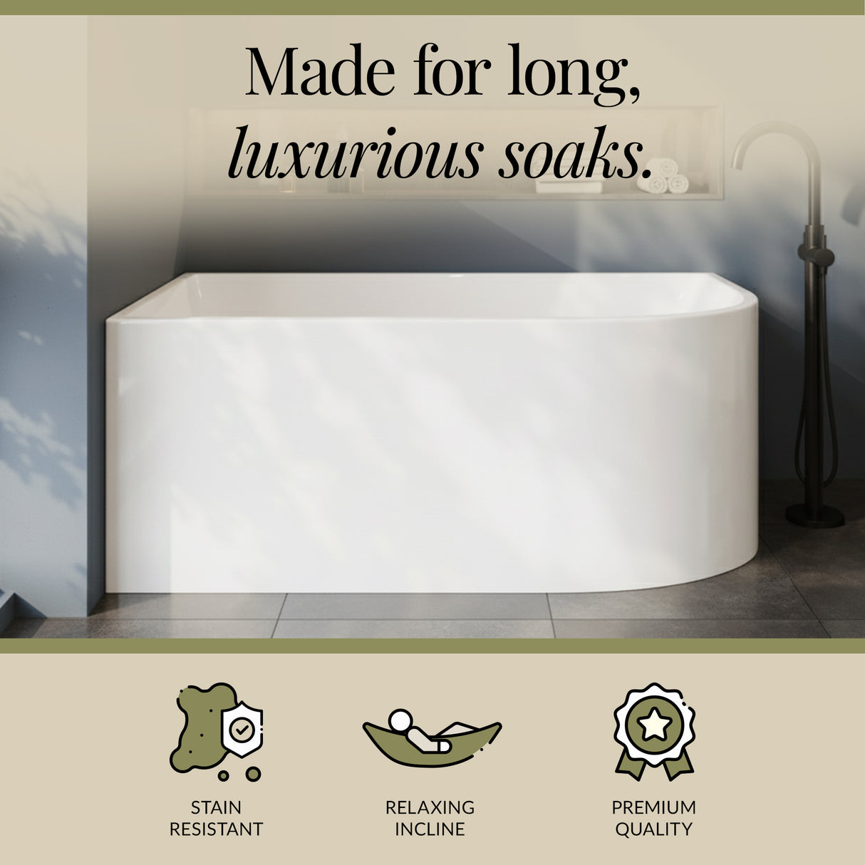 Contemporary Corner Freestanding Bath from Balterley, Left or Right Hand - Multiple Sizes Available