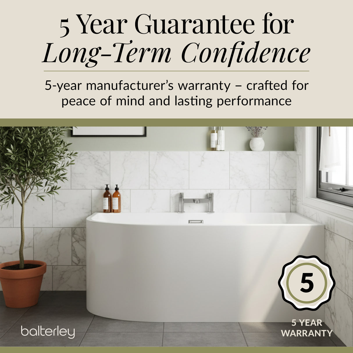 Contemporary Corner Freestanding Bath from Balterley, Left or Right Hand - Multiple Sizes Available