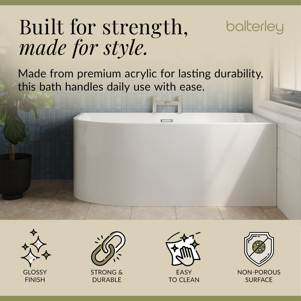 Contemporary Corner Freestanding Bath from Balterley, Left or Right Hand - Multiple Sizes Available