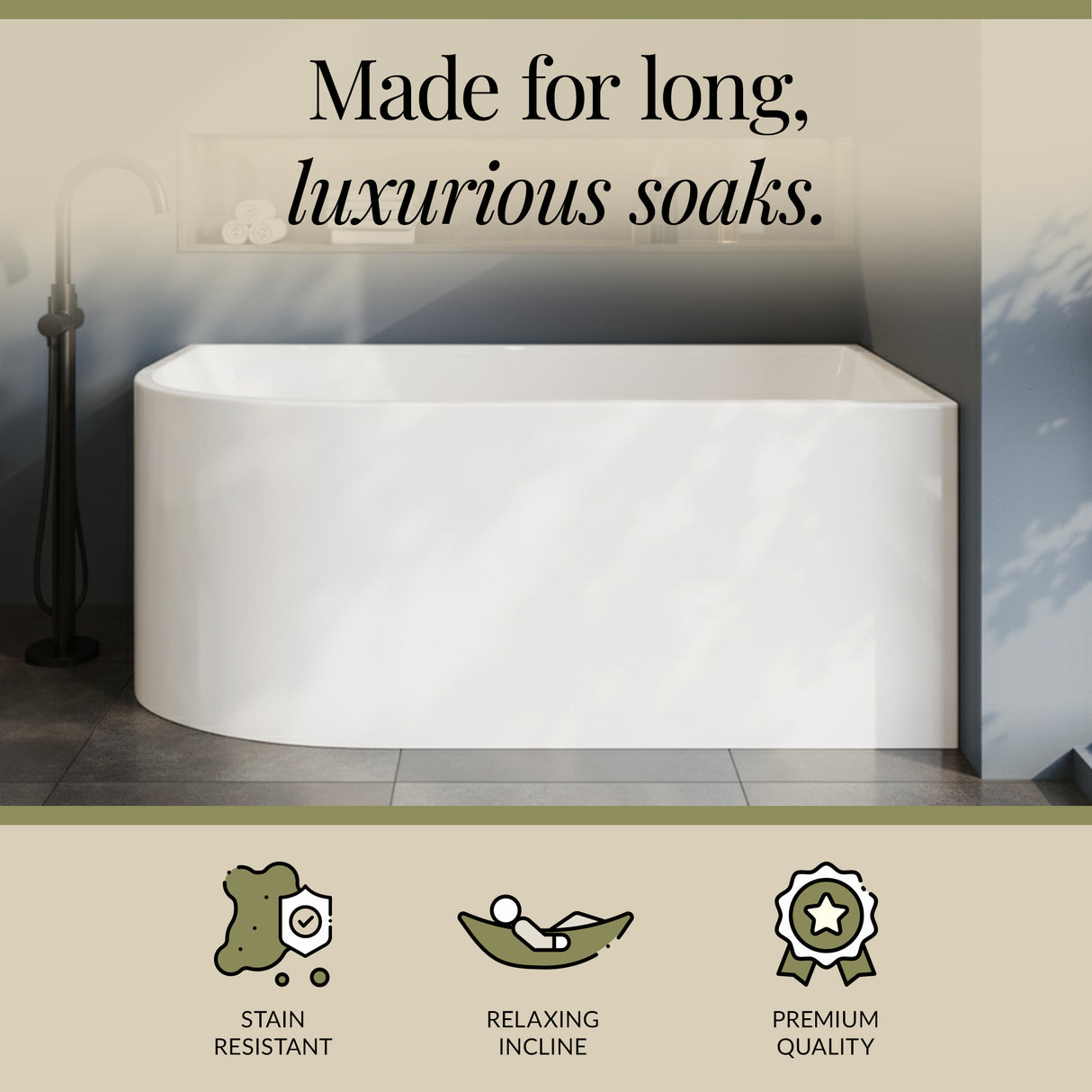 Contemporary Corner Freestanding Bath from Balterley, Left or Right Hand - Multiple Sizes Available