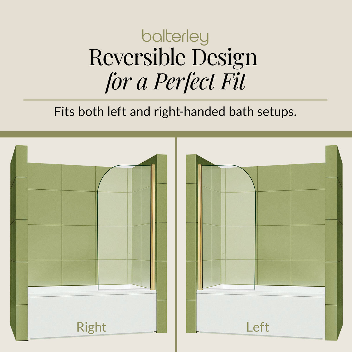6mm Toughened Safety Glass Round Bath Screen - 1430 x 790mm