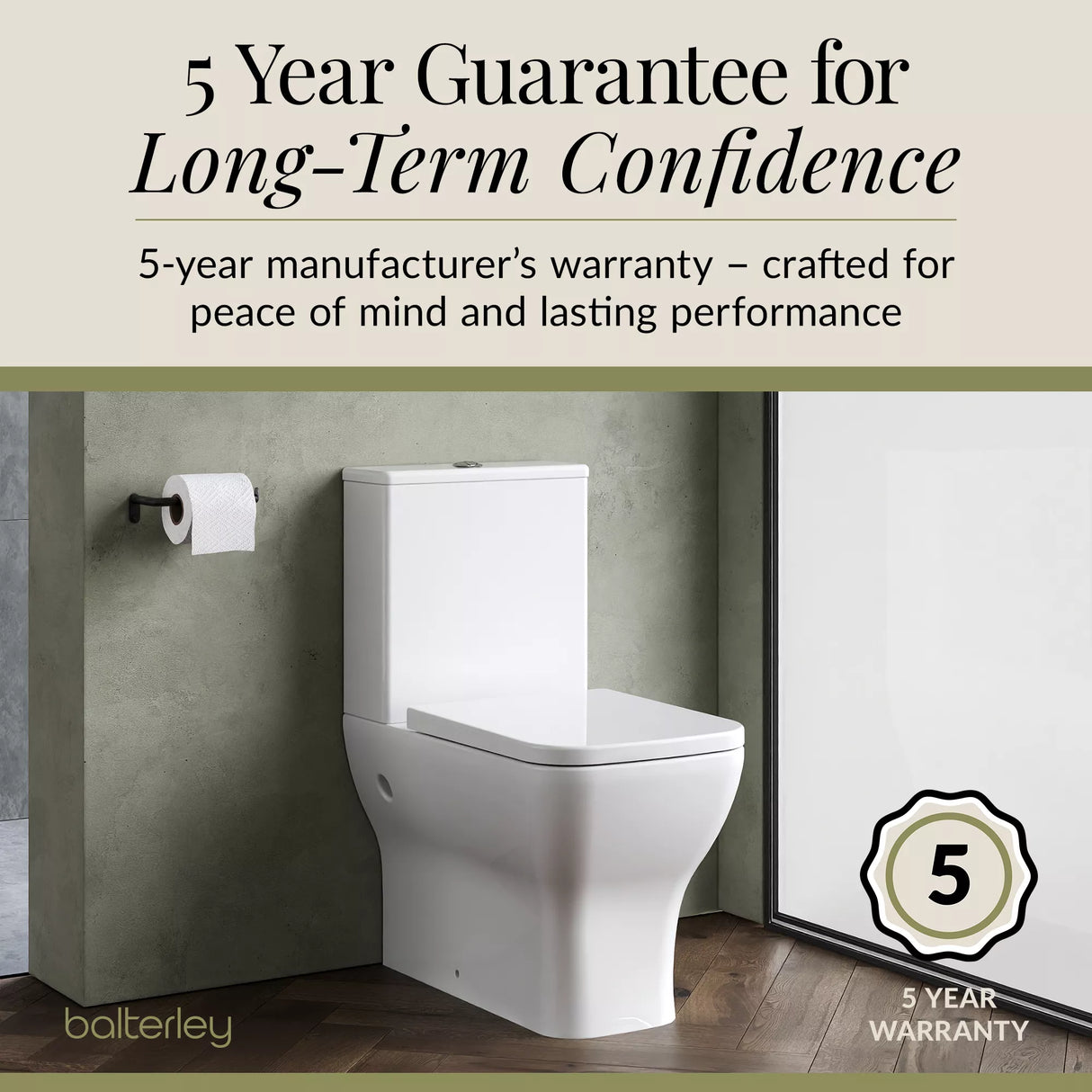 Rimless Flush-to-Wall Close Coupled Toilet with Soft-Close Seat – White