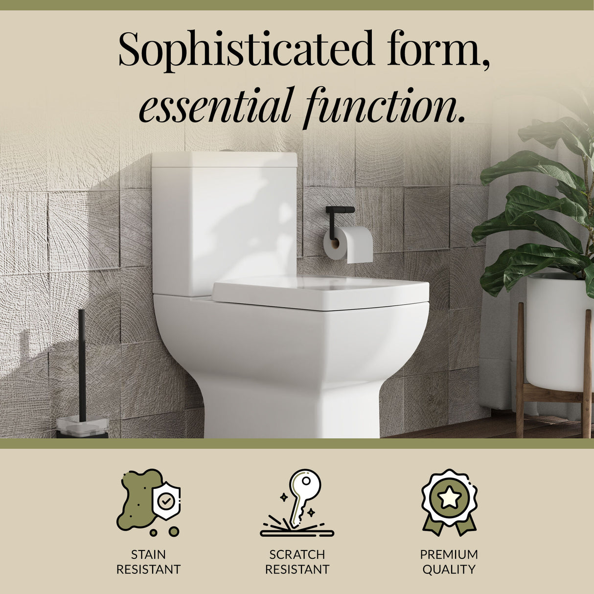 Comfort Height Close Coupled Toilet with Soft Close Seat – White