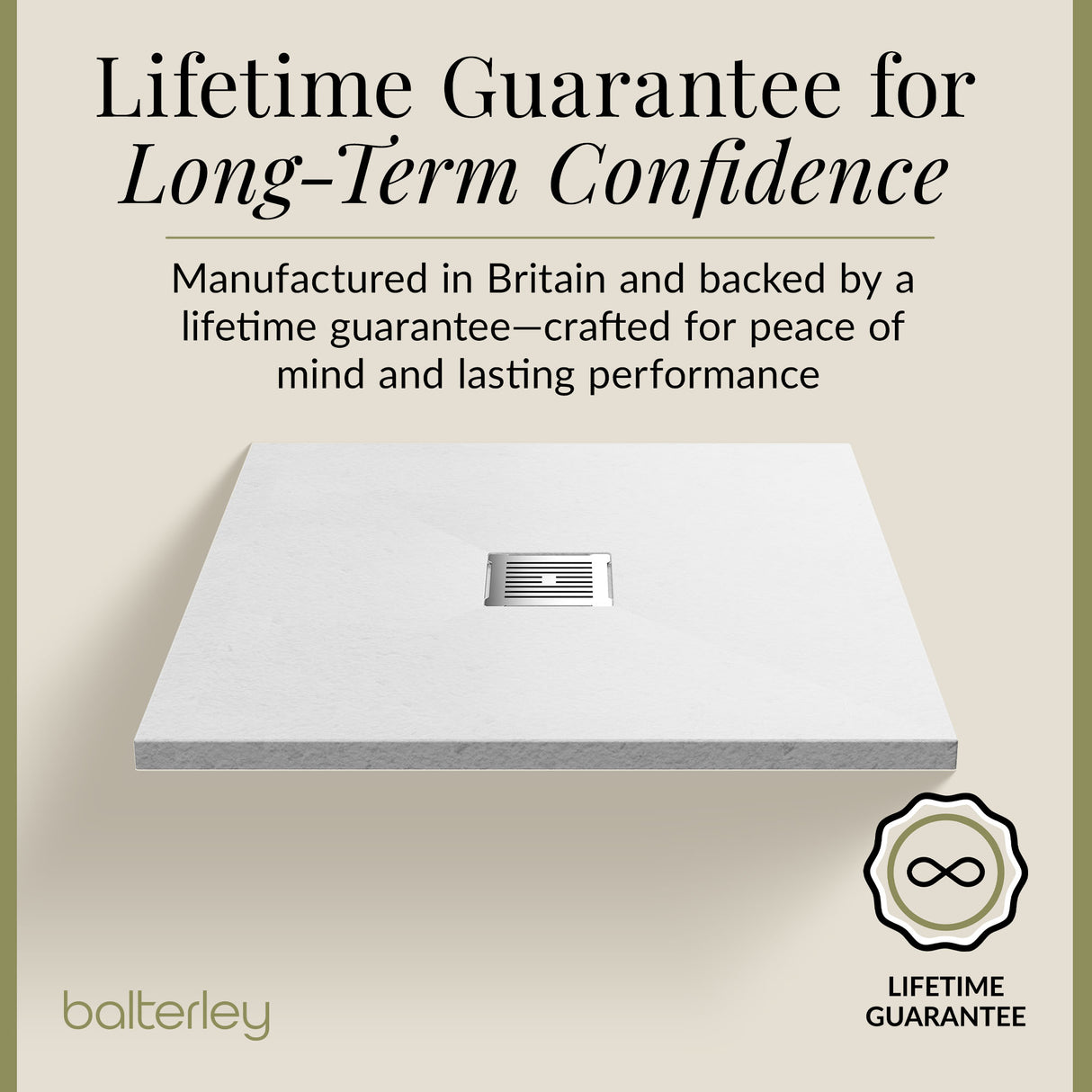 Premium Slimline Square Shower Tray - Choice of Size and Finish