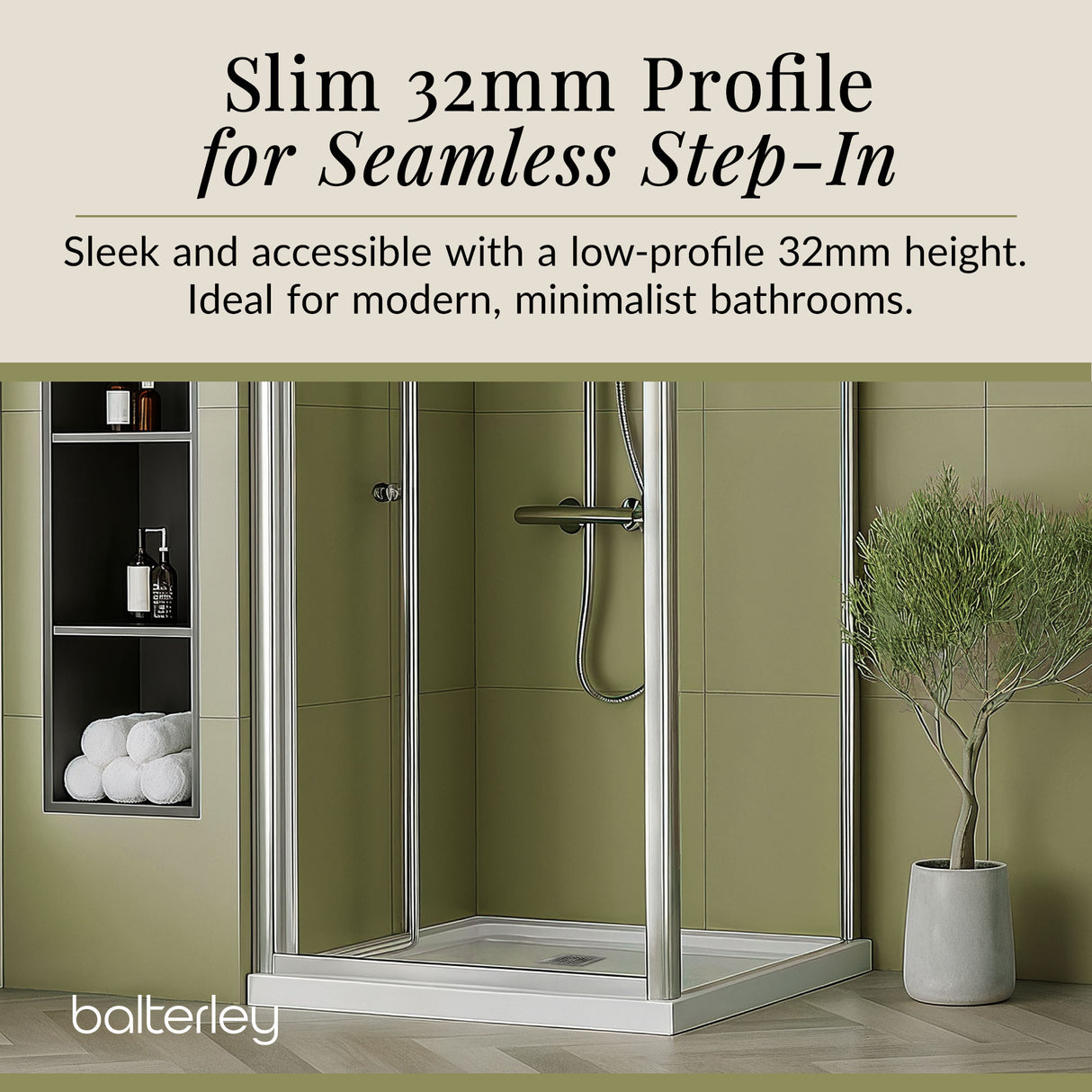 Premium Slimline Square Shower Tray - Choice of Size and Finish