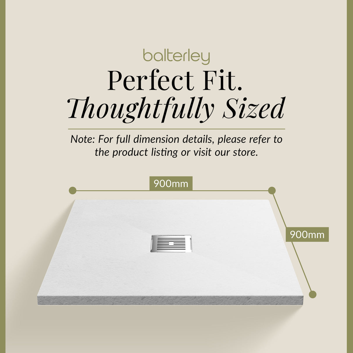 Premium Slimline Square Shower Tray - Choice of Size and Finish