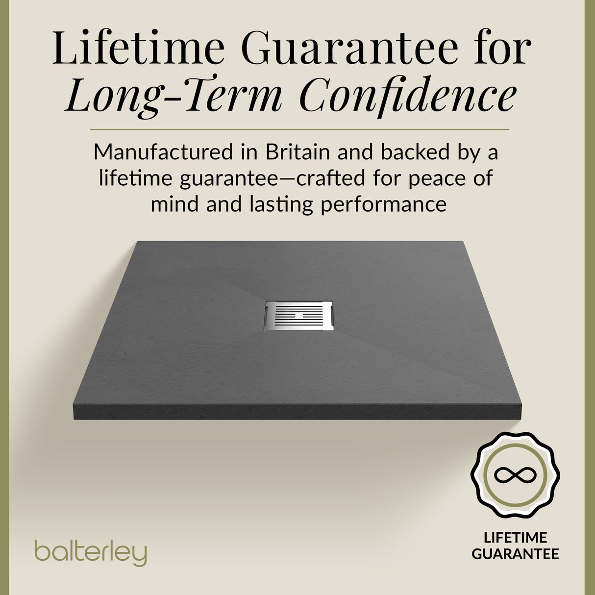 Premium Slimline Square Shower Tray - Choice of Size and Finish