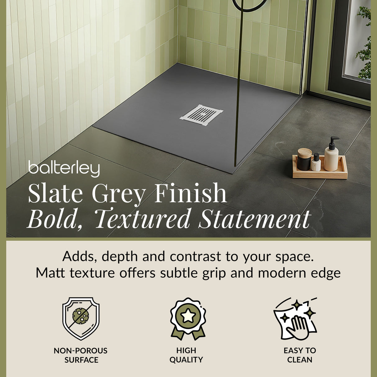 Premium Slimline Square Shower Tray - Choice of Size and Finish